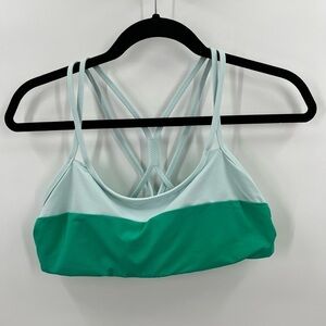 Athleta 2 Tone Green Activewear/Bra Ladies Medium